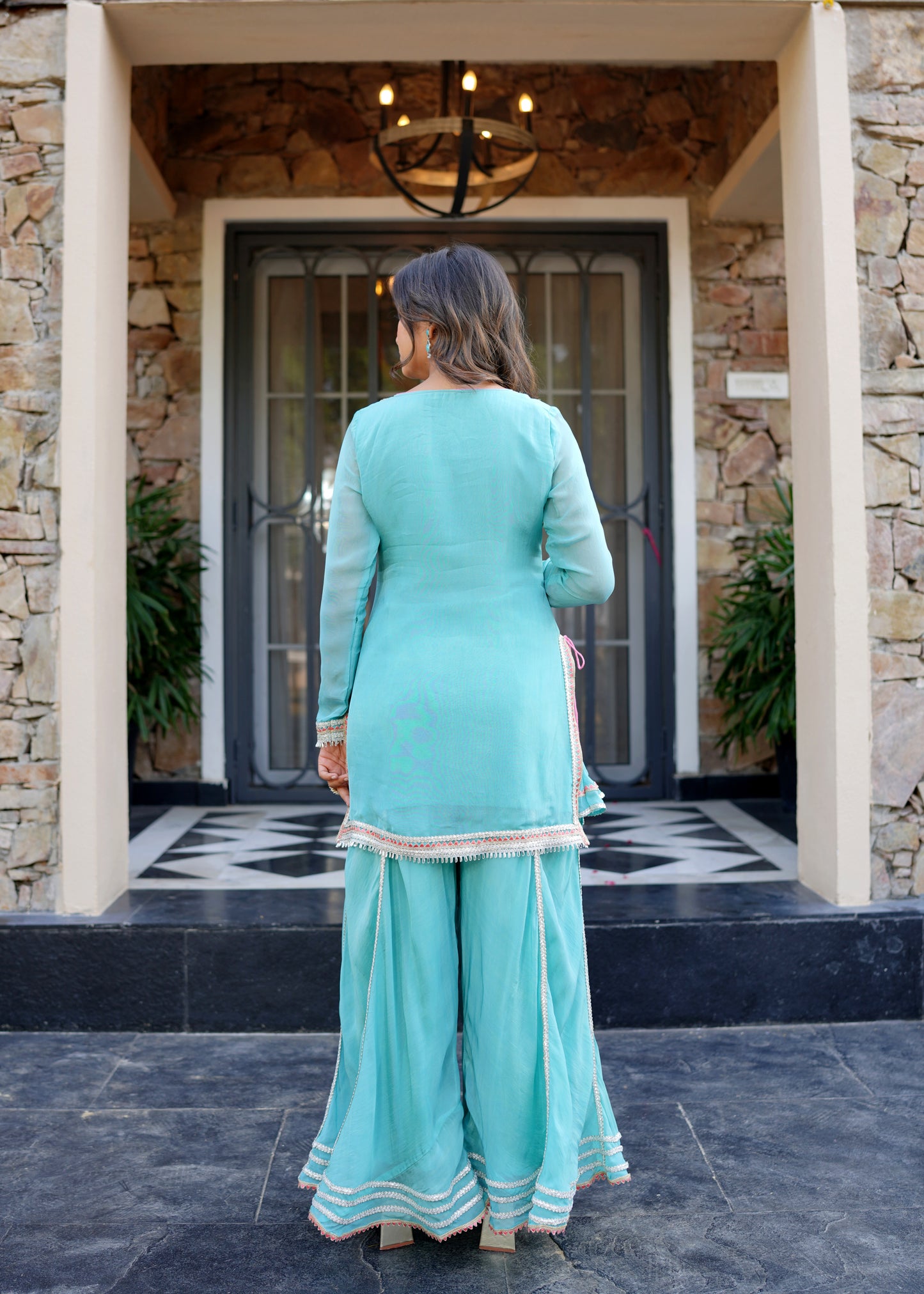 Aizal Organza Sharara set
