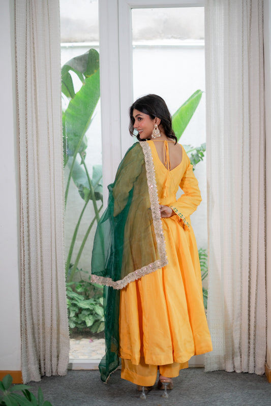 Sunehri Silk Suit Set