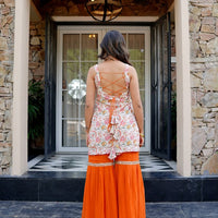 Amber Glow Sharara set