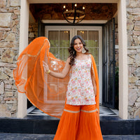 Amber Glow Sharara set