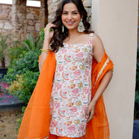 Amber Glow Sharara set