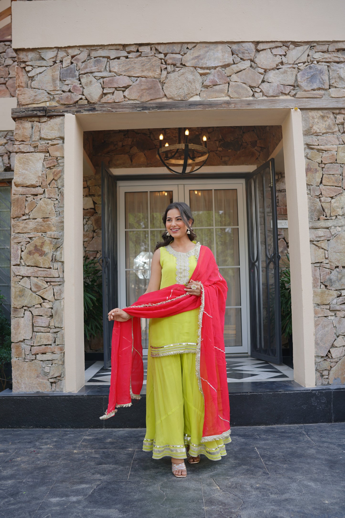 Sajna Neon Sharara set