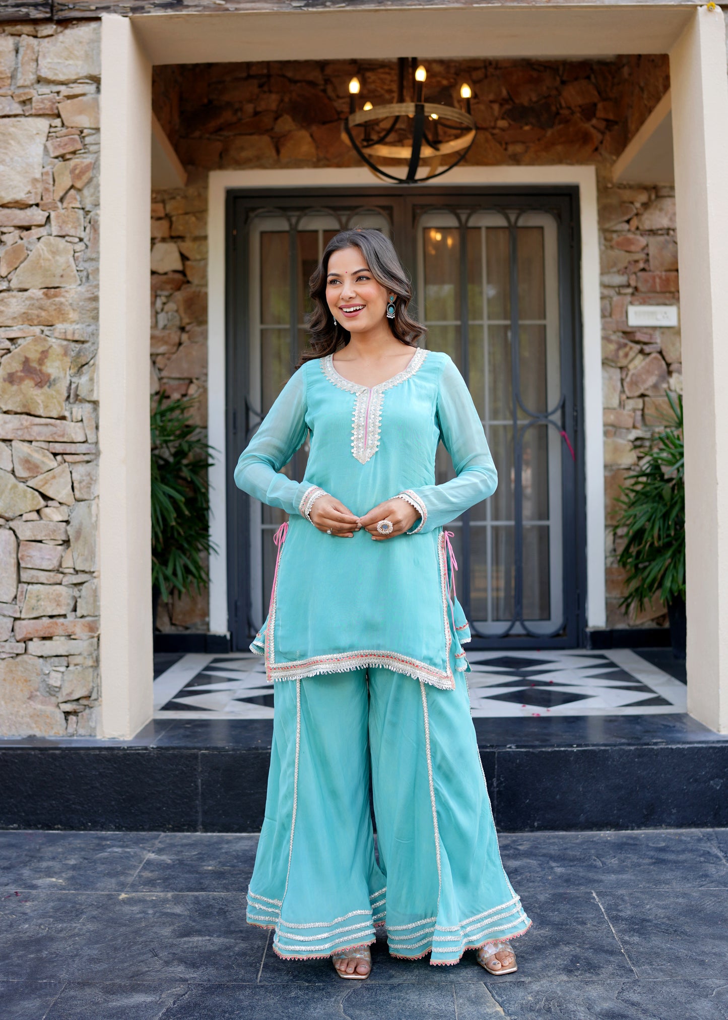 Aizal Organza Sharara set