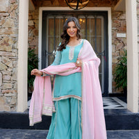 Aizal Organza Sharara set