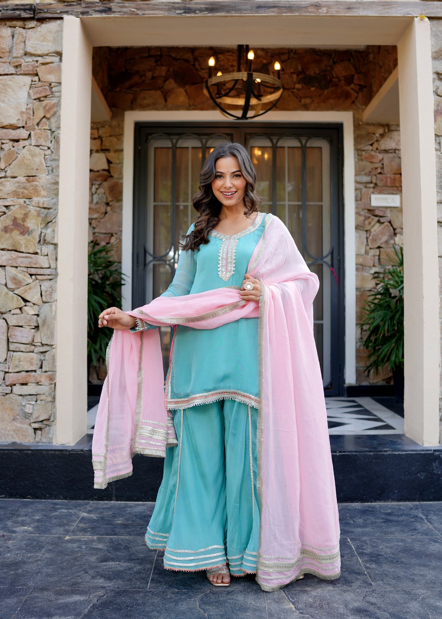 Aizal Organza Sharara set