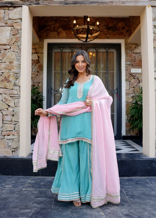 Aizal Organza Sharara set