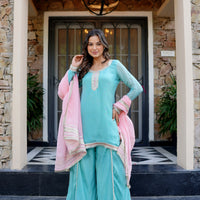 Aizal Organza Sharara set