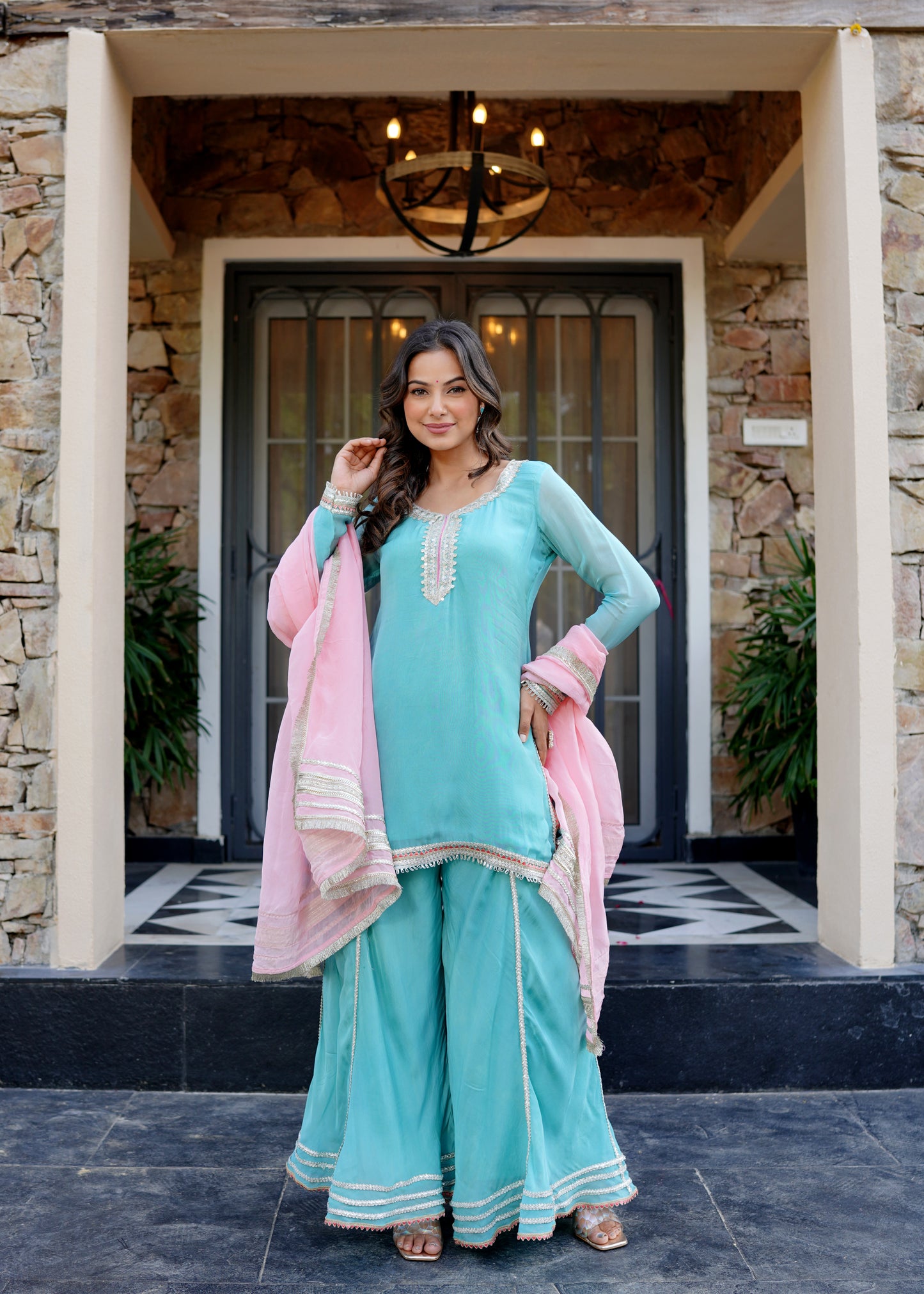 Aizal Organza Sharara set