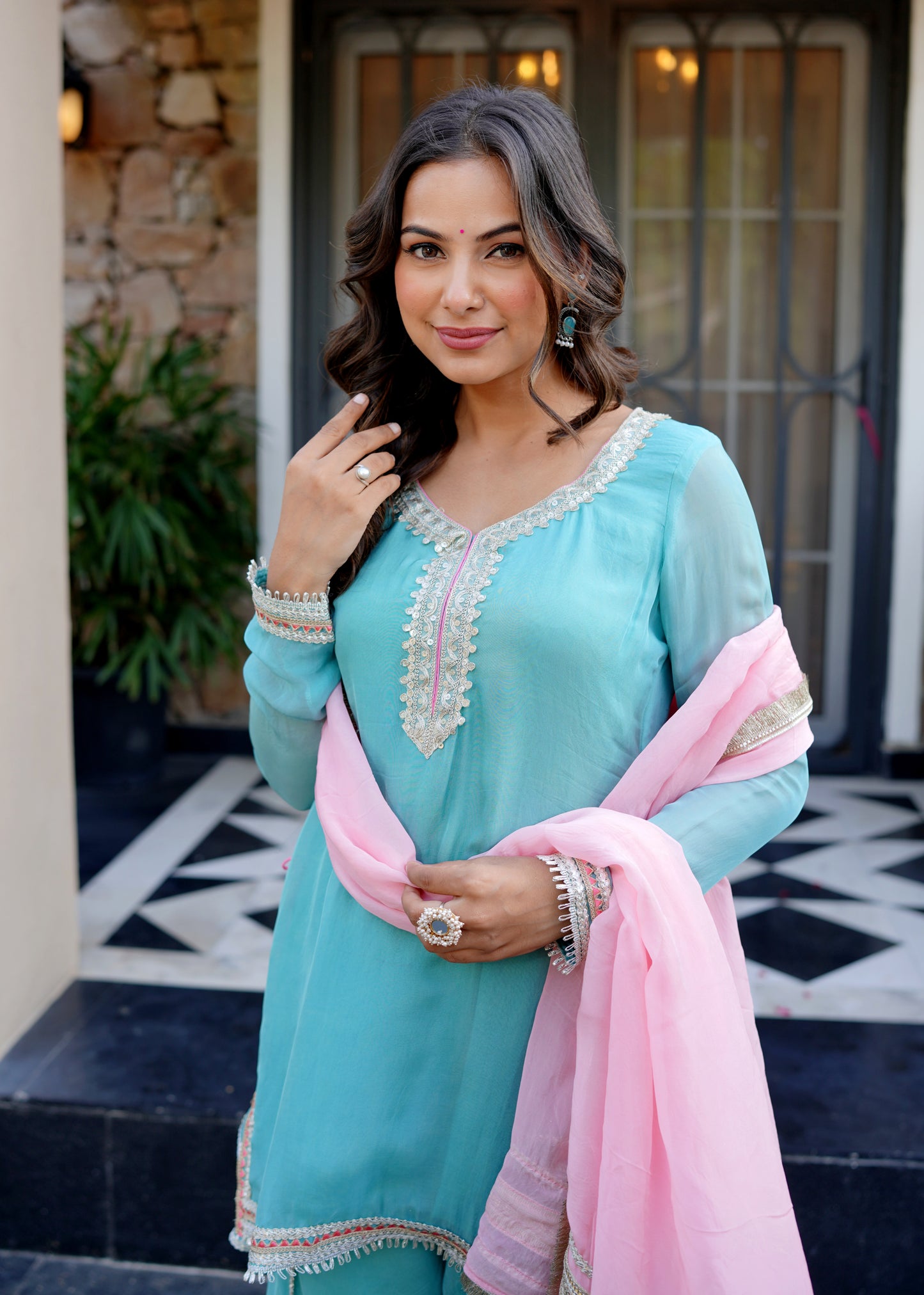 Aizal Organza Sharara set