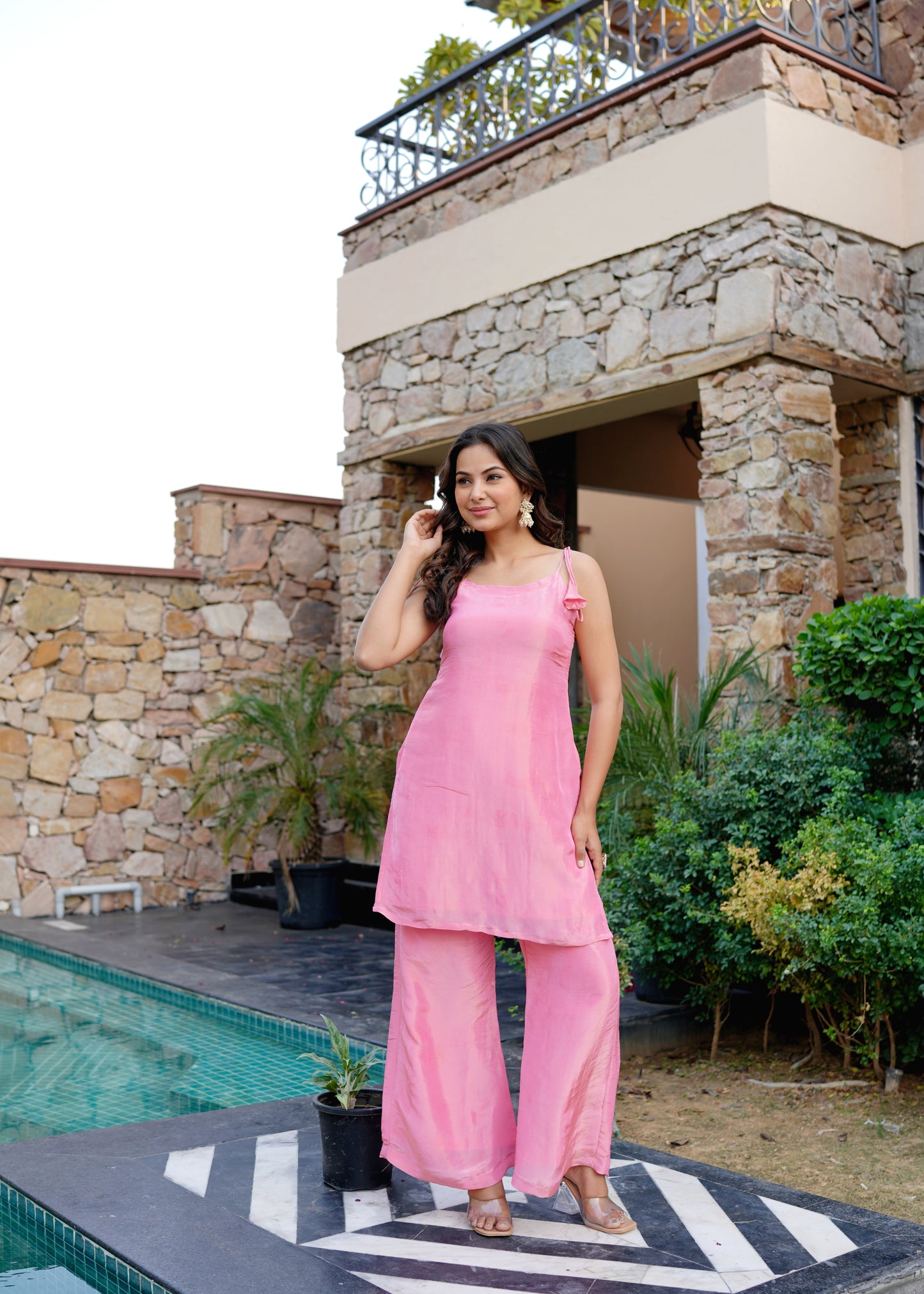 Rose bloom kurta set