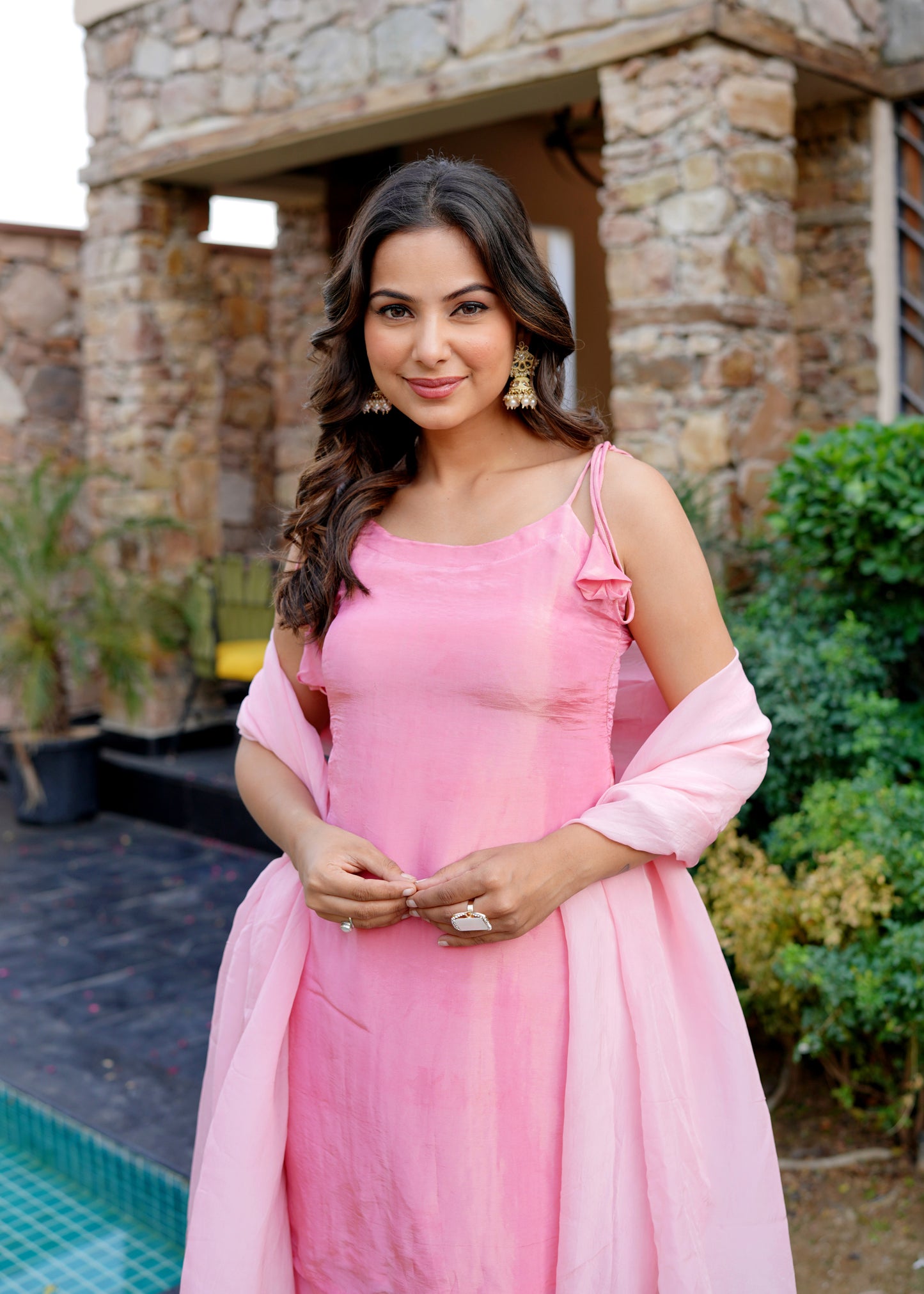 Rose bloom kurta set