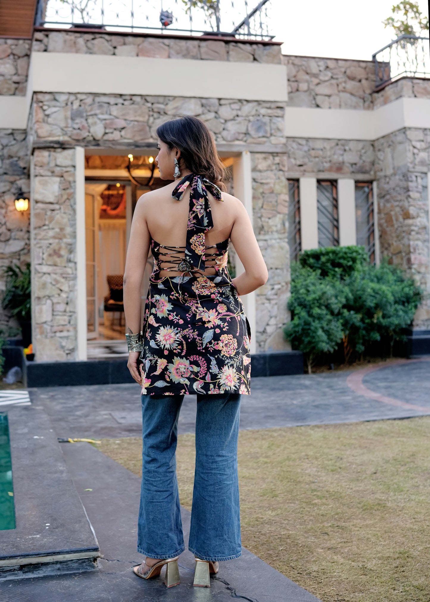 Kiara halter neck short kurti