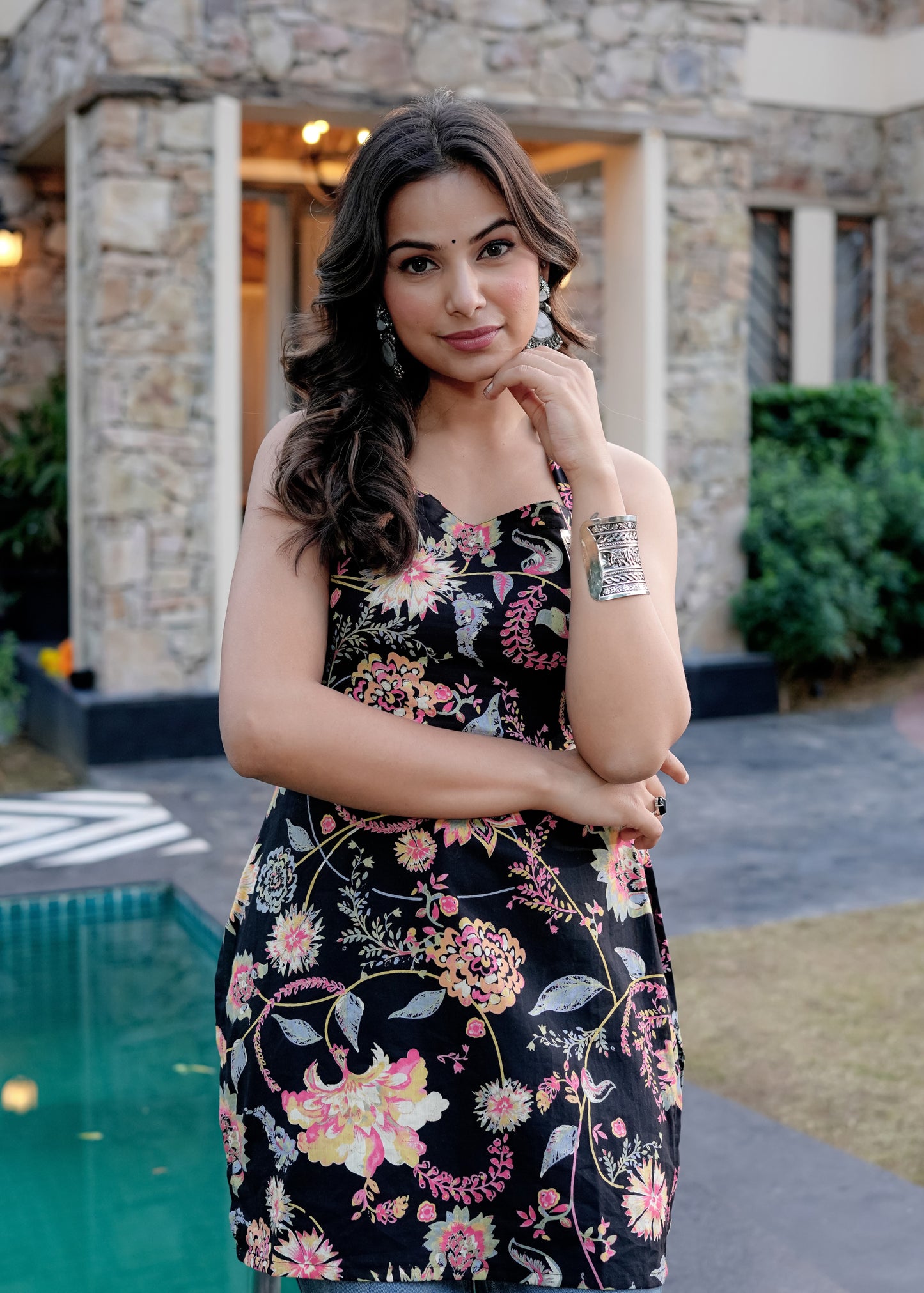 Kiara halter neck short kurti