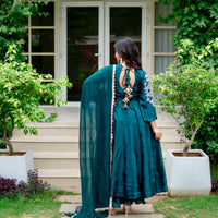 Rang Green silk suit set