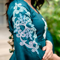 Rang Green silk suit set
